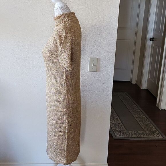 Vintage Sally Gee Metallic Shimmer Pencil Dress - Picture 3 of 10